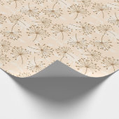 Rustic Dandelion Flower  Pattern Cadeaupapier (Hoek)