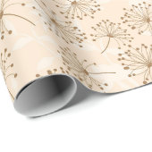 Rustic Dandelion Flower  Pattern Cadeaupapier (Rol Hoek)