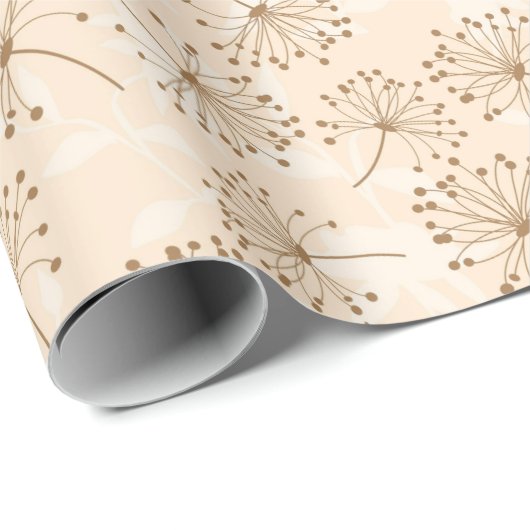 Rustic Dandelion Flower  Pattern Cadeaupapier (Rol Hoek)