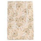 Rustic Dandelion Flower  Pattern Medium Cadeauzakje (Achterkant)