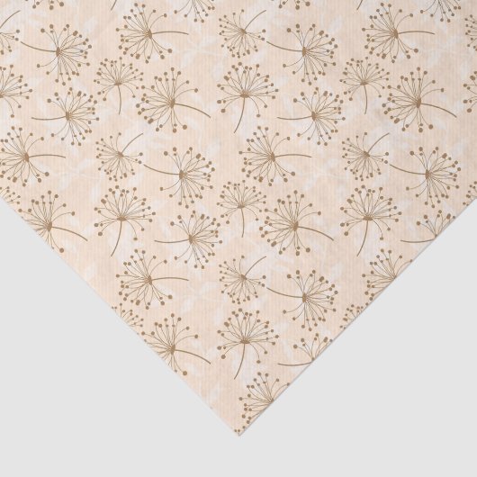 Rustic Dandelion Flower  Pattern Tissuepapier (Detail)