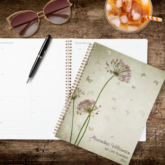 Rustic Dandelions & Butterflies  Planner