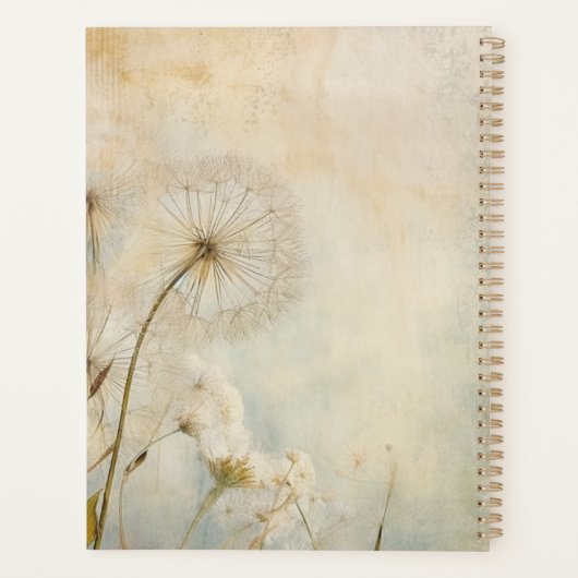 Rustic Dandelions Planner (Achterkant)