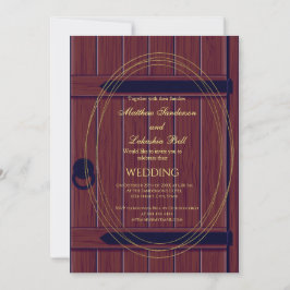 Rustic Dark Barn Wedding Kaart