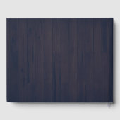 Rustic Dark Blue Wood Mountain Landscape (Verso)