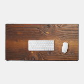 Rustic Dark Brown Wood Grain Natural Timber Textur (Clavier et souris)