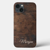 Rustic Dark Brown Wood Look iPhone / coque ipad (Verso)