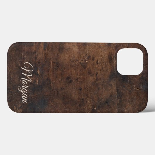 Rustic Dark Brown Wood Look iPhone / coque ipad (Verso (horizontal))