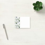 Rustic Dark Green Cactus Desert Pattern Post-it® Notes (Kantoor)