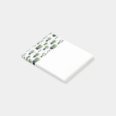 Rustic Dark Green Cactus Desert Pattern Post-it® Notes (Schuin)