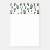 Rustic Dark Green Cactus Desert Pattern Post-it® Notes (Voorkant)
