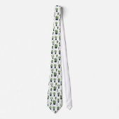 Rustic Dark Green Cactus Desert Pattern Stropdas (Voorkant)