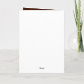 Rustic Dark Wood Paars Floral Program Kaart (Achterkant)