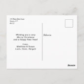 Rustic Dark Wood Photo Collage Holiday Briefkaart (Achterkant)