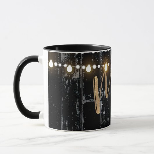 Rustic Dark Wood & String Lights Gold Bride MR. Mok (Links)