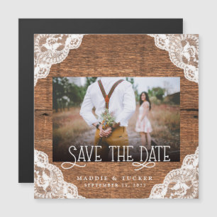 Rustic de Foto van het Hout sparen de Magnet van d