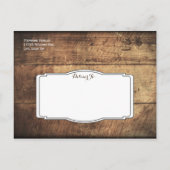 Rustic de Lichten van het Koord sparen de Briefkaa Aankondigingskaart (Achterkant)