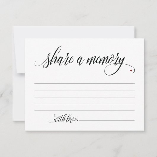 Rustic Deel A Memory Sympathie, Memorial Note Card Kaart (Voorkant)