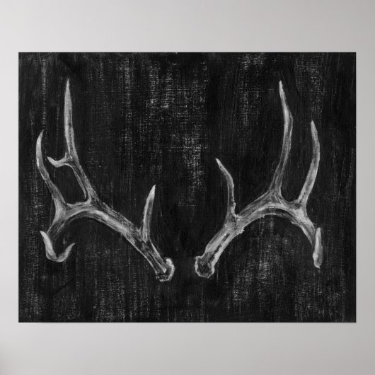 Rustic Deer Animal Head op het karton Poster (Voorkant)