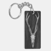 Rustic Deer Animal Head Sleutelhanger (Voorkant Links)