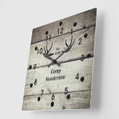 Rustic Deer Antlers Cabin Wall klok (Hoek)