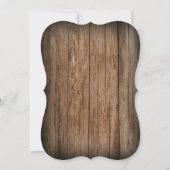 Rustic Deer Antlers Daisy Wood Wedding Invitations (Dos)