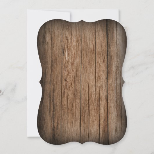 Rustic Deer Antlers Daisy Wood Wedding Invitations (Dos)