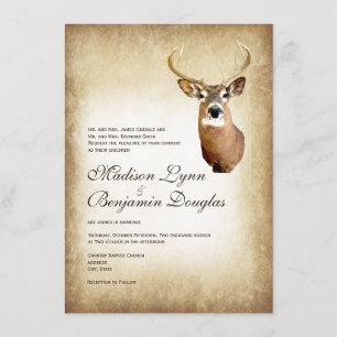 Rustic Deer Antlers die weduwen Kaart
