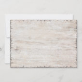 Rustic Deer Antlers Distress Wedding Invitations Kaart (Achterkant)