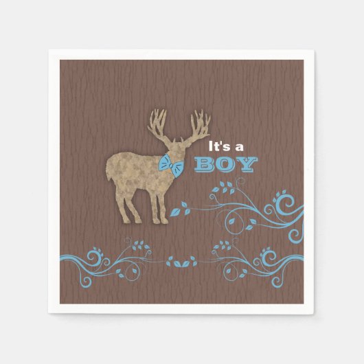 Rustic Deer Baby shower Servet (Voorkant)