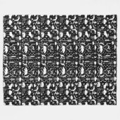 Rustic Deer Beer Fox Folk Art Pattern Fleece (Voorkant (Horizontaal))