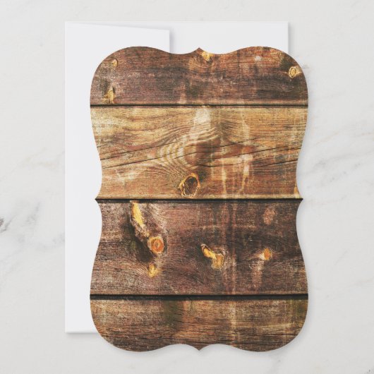 Rustic Deer Bois Couples Douche Invitation (Dos)