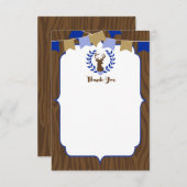 Rustic Deer Buck Baby shower Hartelijk dank Bedankkaart (Voorkant / Achterkant)