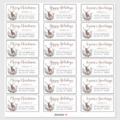 Rustic Deer Buck Étiquettes de adresse de Noël (Feuille)