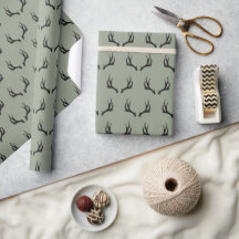 Rustic Deer Farmhouse Sage Green Antler