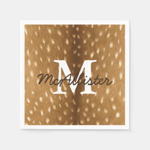 Rustic Deer Fawn Hide Gepersonaliseerd Servet