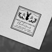Rustic Deer Head Pine-kerstretour Zelfinktende Stempel
