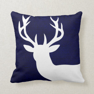 Rustic Deer Head Silhouette op Burlap   marinewit Kussen