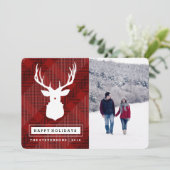 RUSTIC DEER | HOLIDAIRE FOTOKAART FEESTDAGENKAART (Staand voorkant)