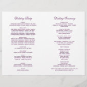 Rustic Deer Holiday Floral Wedding Programme (Dos)