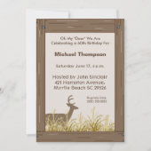 Rustic Deer Hunter Nature Invitation Anniversaire (Devant)