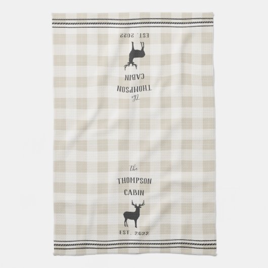 Rustic Deer Personalized Play Theedoek (Verticaal)
