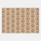 Rustic Deer  Rendier Gift Wrap Inpakpapier Vel (Voorkant 3)