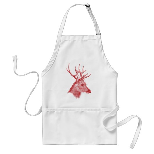 Rustic Deer Standaard Schort (Voorkant)