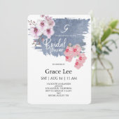 Rustic Denim Bridal Shower Invitation (Debout devant)