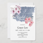 Rustic Denim Bridal Shower Invitation (Devant)