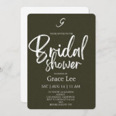 Rustic Denim Bridal Shower Invitation (Devant / Derrière)