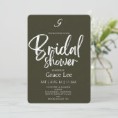 Rustic Denim Bridal Shower Invitation (Debout devant)