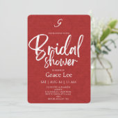 Rustic Denim Bridal Shower Invitation (Debout devant)