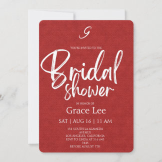 Rustic Denim Bridal Shower Invitation